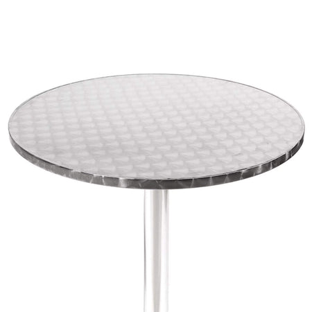 tavolo rotondo a colonna acciaio e alluminio waterproof tondo 60 Grigio Milani Home