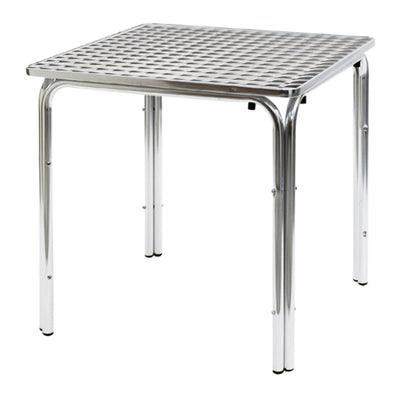 tavolo quadrato impilabile in acciaio e alluminio waterproof 70x70 Grigio