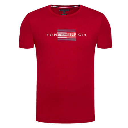 Tommy Hilfiger T-shirt Uomo Lines Maglia Mezze Maniche Girocollo Con Logo  Stampa Bandiera Maglietta Tinta Unita Tommy Mw0 Mw20164 Regular Fit -  commercioVirtuoso.it