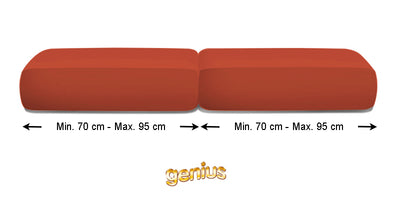 Coppia copricuscino maxi genius biancaluna vision adatto a cuscini separati da 70 Cm A 95 Cm