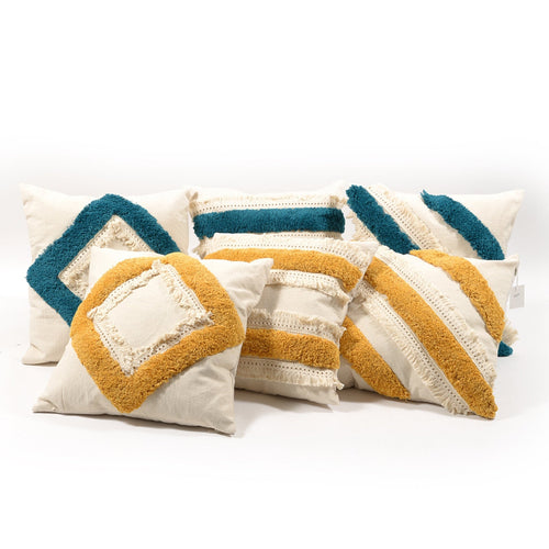 Cuscino imbottito Boho chic decorativo per divano sfoderabile 45 x 45 cm Giardino e giardinaggio/Arredamento da giardino e accessori/Cuscini/Cuscini per divani Decor Space - Altamura, Commerciovirtuoso.it