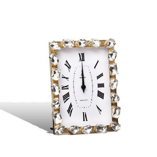 Orologio  in ottone  e Applicazione in cristallo Made in Italy idea regalo bomboniera Casa e cucina/Decorazioni per interni/Orologi/Orologi da parete MagiediNatale.it - Altamura, Commerciovirtuoso.it