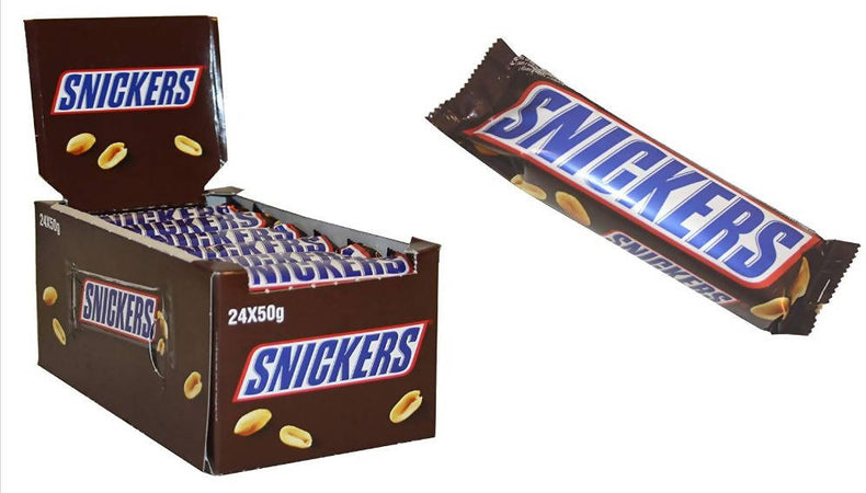24 pezzi SNICKERS barretta cioccolato arachidi e caramello Snickers 50 gr, confezione 24 pz merendine e snack dolci Non solo caffè online - Albano Laziale, Commerciovirtuoso.it