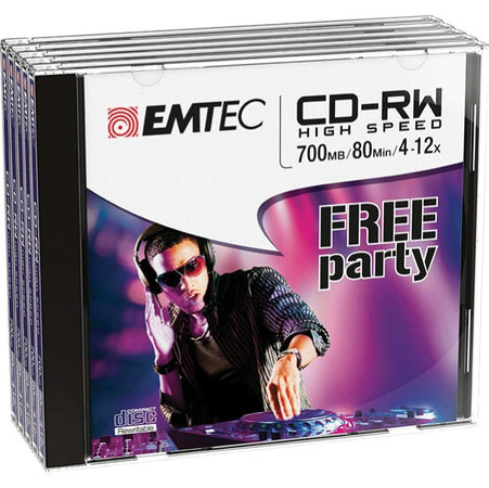 Emtec - CD-RW - ECOCRW80512JC - 80min-700mb Elettronica/Informatica/Accessori/Supporti vergini/BD-R Eurocartuccia - Pavullo, Commerciovirtuoso.it