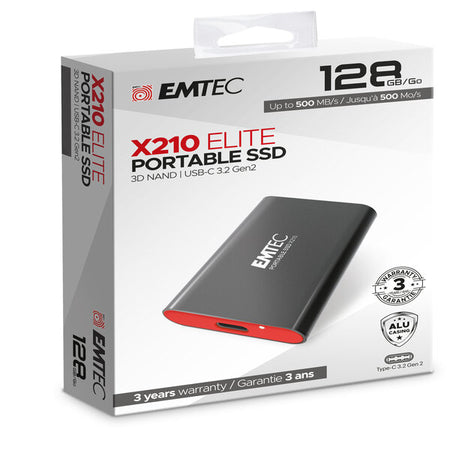 Emtec - X210 External - 128GB - ECSSD128GX210 Elettronica/Informatica/Dispositivi archiviazione dati/Dispositivi archiviazione dati esterni/Hard Disk esterni Eurocartuccia - Pavullo, Commerciovirtuoso.it