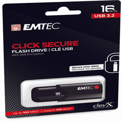 Emtec - Memoria USB B120 ClickSecure - ECMMD16GB123 - 16 GB Elettronica/Informatica/Dispositivi archiviazione dati/Dispositivi archiviazione dati esterni/PenDrive Eurocartuccia - Pavullo, Commerciovirtuoso.it