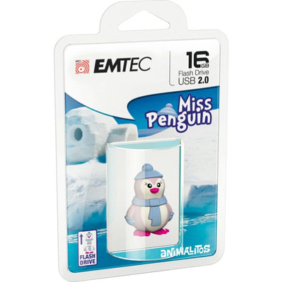 Emtec - Memoria usb2.0 M336 Anmalitos Lady Penguin - ECMMD16GM336 - 16 GB Elettronica/Informatica/Dispositivi archiviazione dati/Dispositivi archiviazione dati esterni/PenDrive Eurocartuccia - Pavullo, Commerciovirtuoso.it