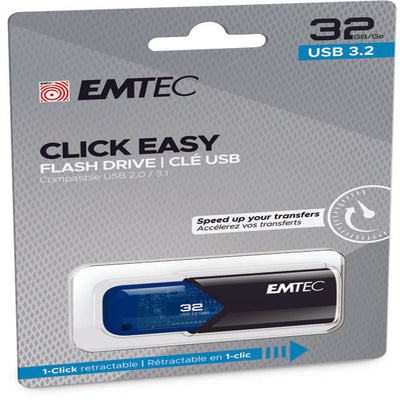 Emtec - Memoria USB B110 USB 3.2 ClickEasy - blu - ECMMD32GB113 - 32 GB Elettronica/Informatica/Dispositivi archiviazione dati/Dispositivi archiviazione dati esterni/PenDrive Eurocartuccia - Pavullo, Commerciovirtuoso.it