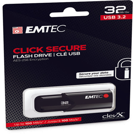 Emtec - Memoria USB B120 ClickSecure - ECMMD32GB123 - 32 GB Elettronica/Informatica/Dispositivi archiviazione dati/Dispositivi archiviazione dati esterni/PenDrive Eurocartuccia - Pavullo, Commerciovirtuoso.it