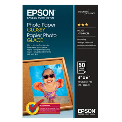 Epson - Photo Paper Glossy - 10 x 15cm - 50 Fogli - C13S042547 Cancelleria e prodotti per ufficio/Carta blocchi e quaderni/Carta/Carta per fotocopiatrici e stampanti/Carta per fotocopiatrice e multiuso Eurocartuccia - Pavullo, Commerciovirtuoso.it