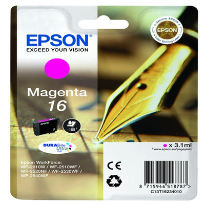 Epson - Cartuccia ink - 16 - Magenta - C13T16234012 - 3 1ml Elettronica/Informatica/Stampanti e accessori/Accessori per stampanti a inchiostro e laser/Cartucce d'inchiostro Eurocartuccia - Pavullo, Commerciovirtuoso.it