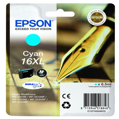 Epson - Cartuccia ink - 16XL - Ciano - C13T16324012 - 6 5ml Elettronica/Informatica/Stampanti e accessori/Accessori per stampanti a inchiostro e laser/Cartucce d'inchiostro Eurocartuccia - Pavullo, Commerciovirtuoso.it