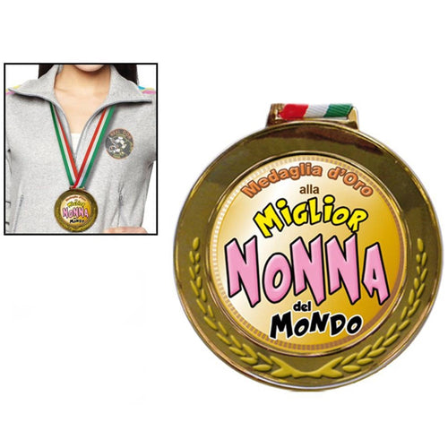 Idea Regalo per Nonna Medaglia Olimpica Miglior Nonna Del Mondo regalo divertente medaglia 8cm Sport e tempo libero/Accessori/Trofei medaglie e premi/Medaglie Kondorama - Martinsicuro, Commerciovirtuoso.it