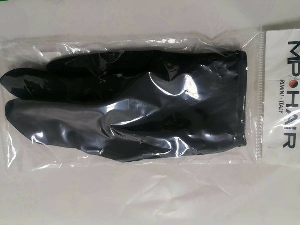 Guanto termico antiscottatura per piastra e arricciacapelli resistente al calore tre dita colore nero