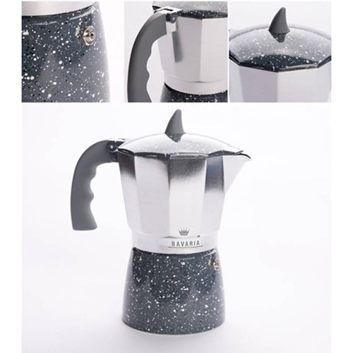 art. bavaria Caffettiera Moka Bavaria Silhouette alluminio cuore di pietra 1 tazza casalinghi L'Orchidea - Siderno, Commerciovirtuoso.it