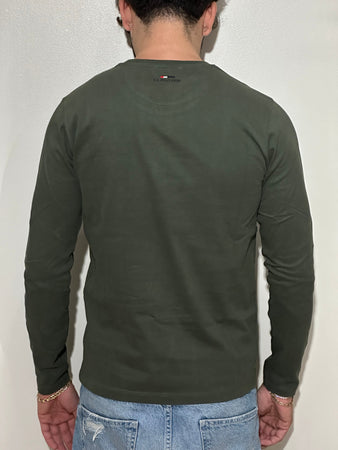T-shirt manica lunga verde militare Moda/Uomo/Abbigliamento/T-shirt polo e camicie/Maglie a manica lunga Kanal 32 - Santa Maria di Licodia, Commerciovirtuoso.it