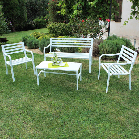 AELANA - tavolino da giardino in ferro Bianco Milani Home