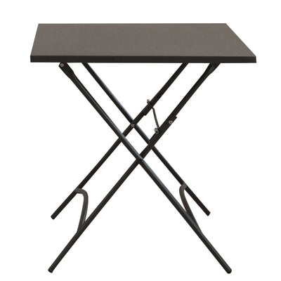 ROMANUS - tavolo in metallo pieghevole da esterno 70x70 Taupe