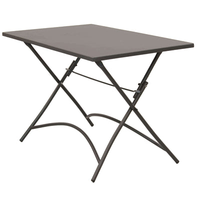 ROMANUS - tavolo in metallo pieghevole da esterno 110x70 Taupe