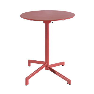 OPERA - tavolo da giardino in metallo diametro 60 Rosso Corallo Milani Home
