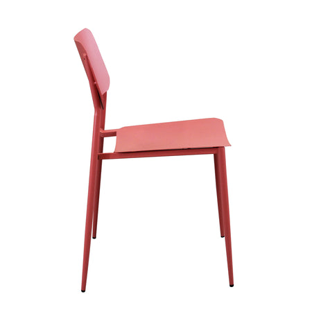 VIPER - sedia in metallo da giardino Rosso Corallo Milani Home