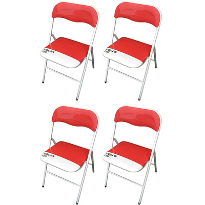 LUCIE - set di 4 sedie pieghevoli salvaspazio Rosso