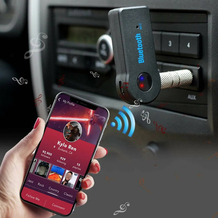 Ricevitore bluetooth audio per auto adattatore aux bluetooth ascolta la musica senza fili per sistemi stereo