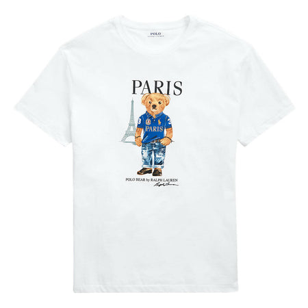 Ralph Lauren T-shirt Uomo Polo Bear In Paris Bianca Maglia Girocollo Mezze Maniche Stampa Orso Ralph Lauren A Parigi Moda/Uomo/Abbigliamento/T-shirt polo e camicie/T-shirt Euforia - Bronte, Commerciovirtuoso.it