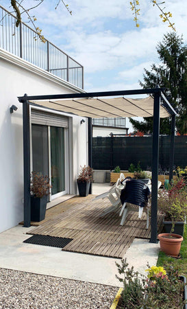 ARON - gazebo da giardino 3x4 in alluminio Antracite Milani Home