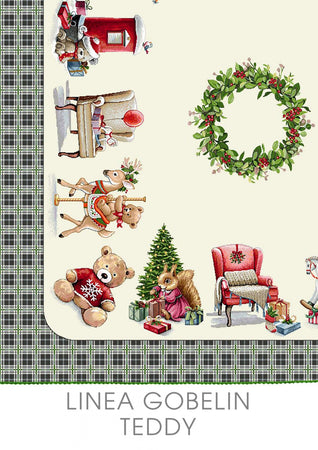 Centrotavola natalizio teddy in gobelin 100×100 – maè , via roma 60