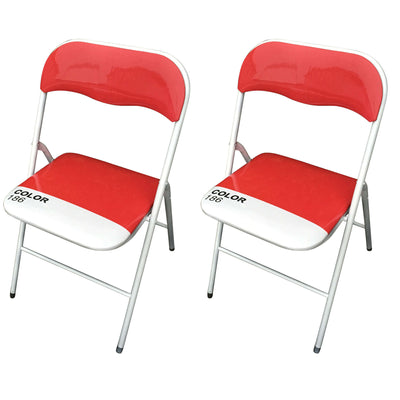 LUCIE - set di 2 sedie pieghevoli salvaspazio Rosso