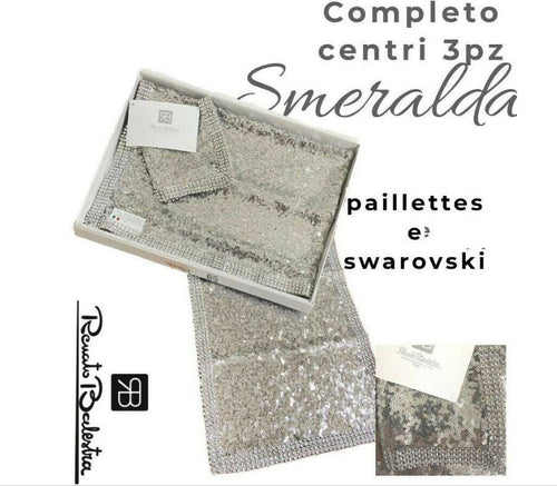 Tris Centrini E Runner Renato Balestra 3 Pezzi smeralda Con Swarovski Arredo Camera E Soggiorno In Confezione Scatola Regalo Casa e cucina/Tessili per la casa/Tessili da cucina/Runner Puleo Casa - Palermo, Commerciovirtuoso.it