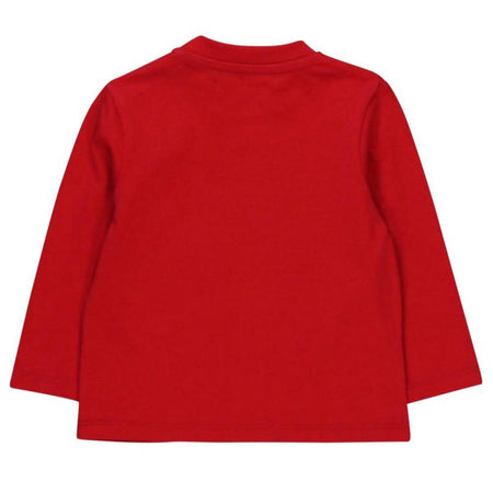 T-Shirt Maniche Lunghe Bambino Rossa 100% Cotone Girocollo Stampa Colorata Maglia Bimbo Leggera Rossa e Blu Maglietta t-shirt baby maschio Piccole Canaglie - Tropea, Commerciovirtuoso.it