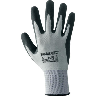 Guanti da lavoro Shabu Flex spalmati in lattice con polsino elastico e filo continuo Fai da te/Sicurezza e protezione/Attrezzature per sicurezza sul lavoro/Guanti/Guanti da lavoro La Zappa - Altamura, Commerciovirtuoso.it