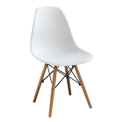 JULIETTE - sedia moderna con gambe in legno Bianco