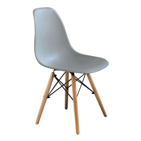 JULIETTE - sedia moderna con gambe in legno Grigio Milani Home
