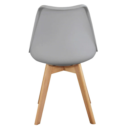 MARGOT - sedia moderna imbottita con gambe in legno Grigio Milani Home