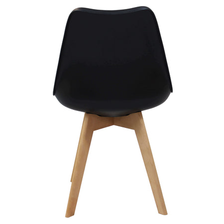 MARGOT - sedia moderna imbottita con gambe in legno Nero Milani Home