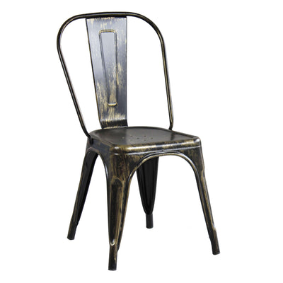 AGATHA - sedia in metallo nero antico Bianco Milani Home