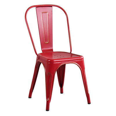 AGATHA - sedia in metallo rosso antico Giallo Milani Home