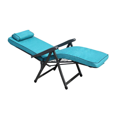 HARPER - poltrona sdraio relax reclinabile Azzurro