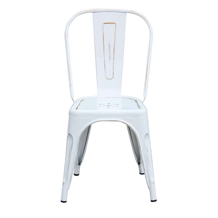 AGATHA - sedia in metallo bianco antico Bianco Milani Home