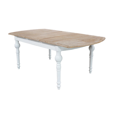 CROSS - tavolo vintage in legno 150/190x100 Bianco Milani Home