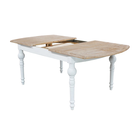CROSS - tavolo vintage in legno 150/190x100 Bianco Milani Home