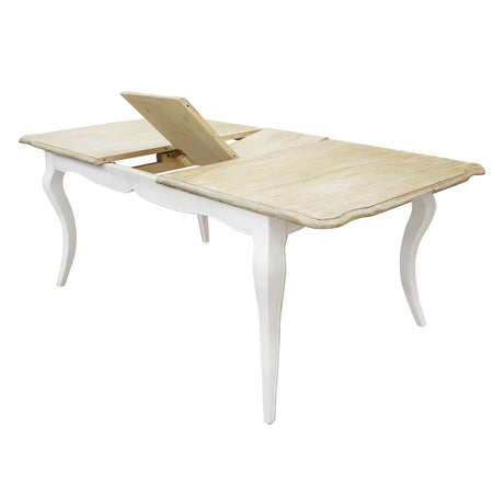 CROSS - tavolo vintage in legno 160/200x100 Bianco Milani Home