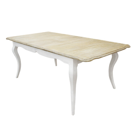 CROSS - tavolo vintage in legno 160/200x100 Bianco Milani Home