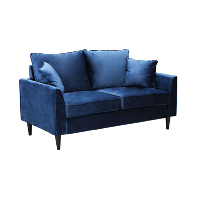 VELVET - divano in velluto due posti Blu