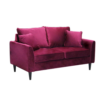 VELVET - divano in velluto due posti Rosso