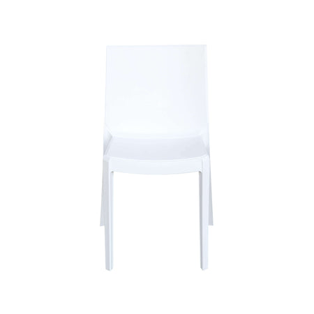 PERLA - sedia in polipropilene impilabile da esterno e interno Bianco Milani Home