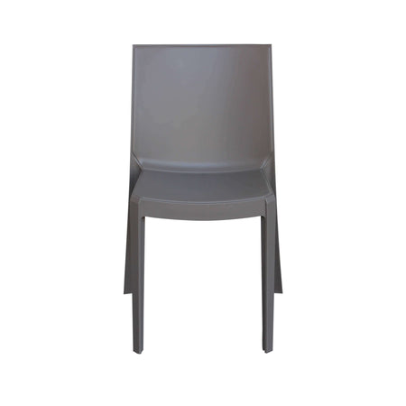 PERLA - sedia in polipropilene impilabile da esterno e interno Taupe Milani Home